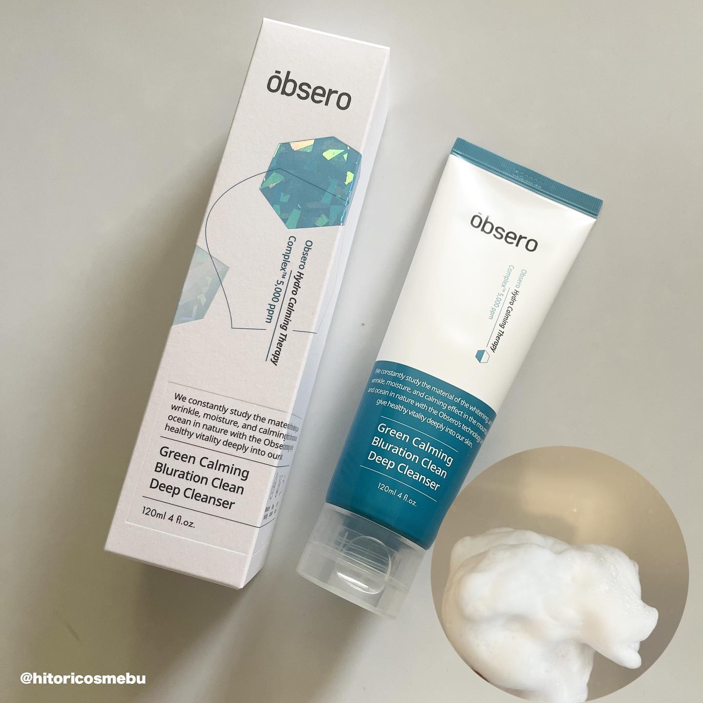 グリーンカーミングブルーレーションクリーンディープクレンザー/obsero/洗顔フォームを使ったクチコミ（2枚目）