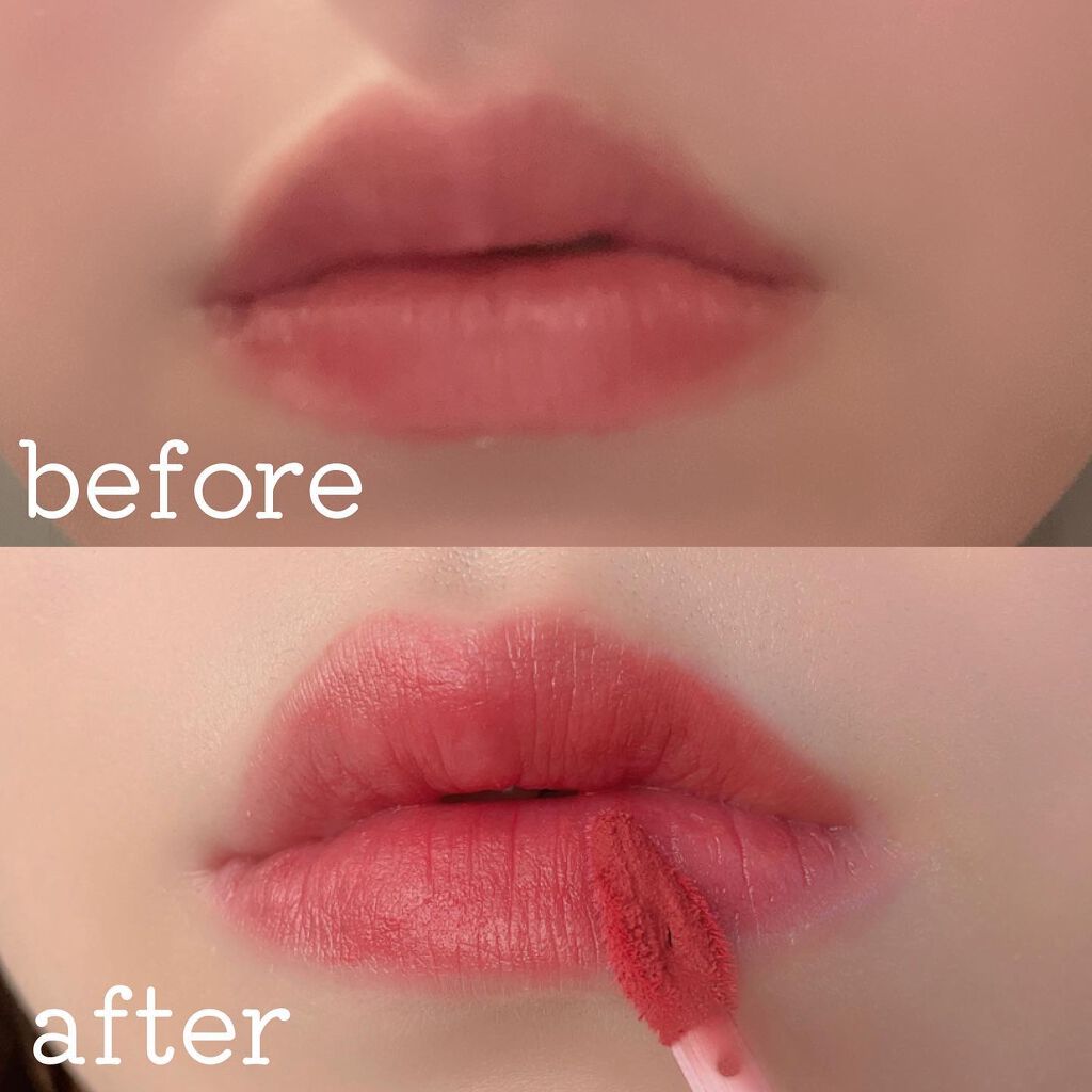 スーパーマットリップ&チークマッド/INTO U/口紅を使ったクチコミ(4枚目)