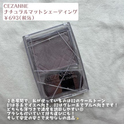 ナチュラルマットシェーディング/CEZANNE/シェーディングを使ったクチコミ(2枚目)