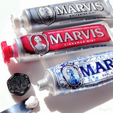 MARVIS MARVIS White Mintのクチコミ「\ マービスの歯磨き粉がめちゃくちゃいい香りでハマりそう…🪥🫧 /

⚜️MARVIS
ホワイ.....」（2枚目）