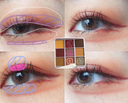 VenusMarble 9色アイシャドウパレット/Venus Marble/アイシャドウパレットを使ったクチコミ(3枚目)