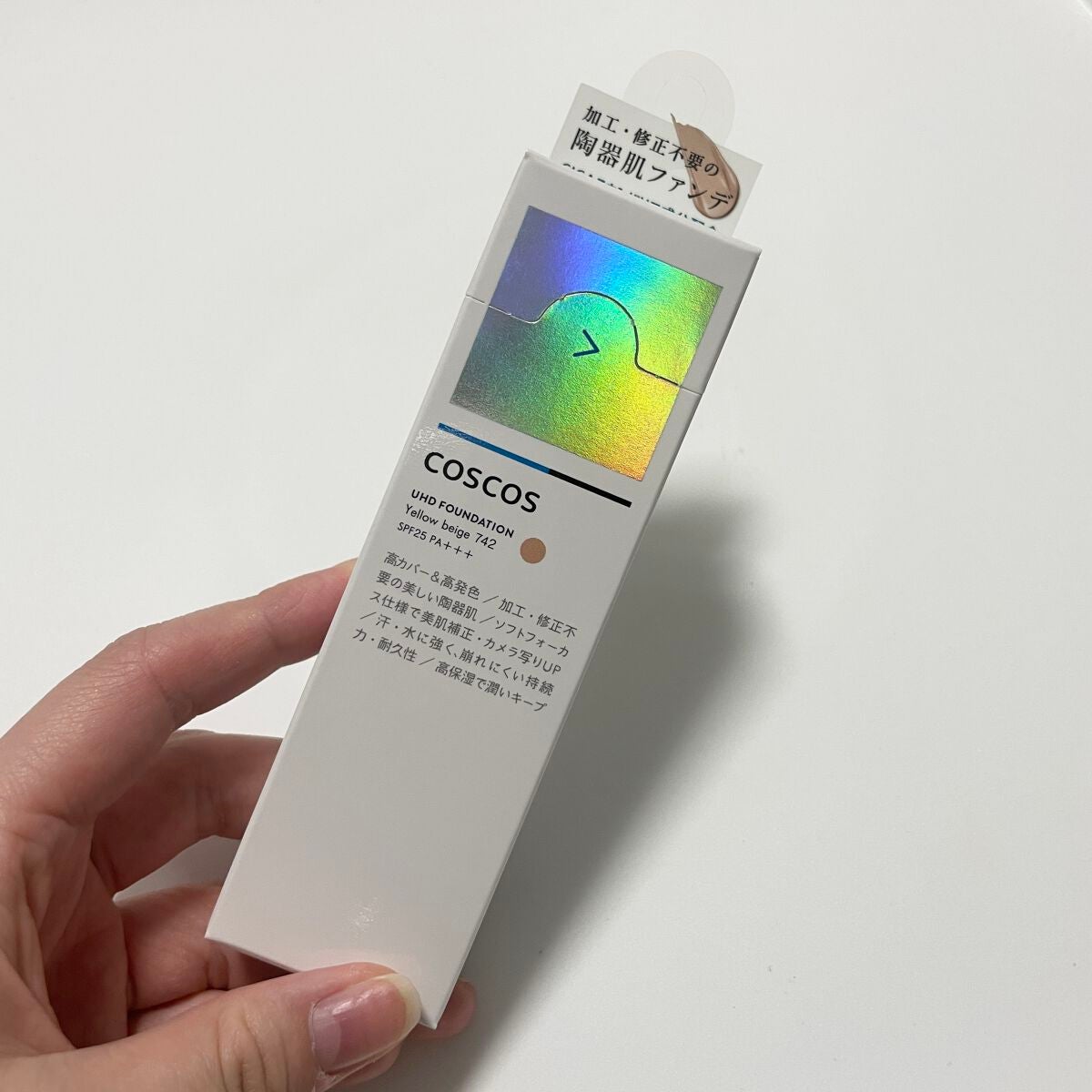 UHDファンデーション742(イエローベージュ)/COSCOS/リキッドファンデーションを使ったクチコミ(5枚目)