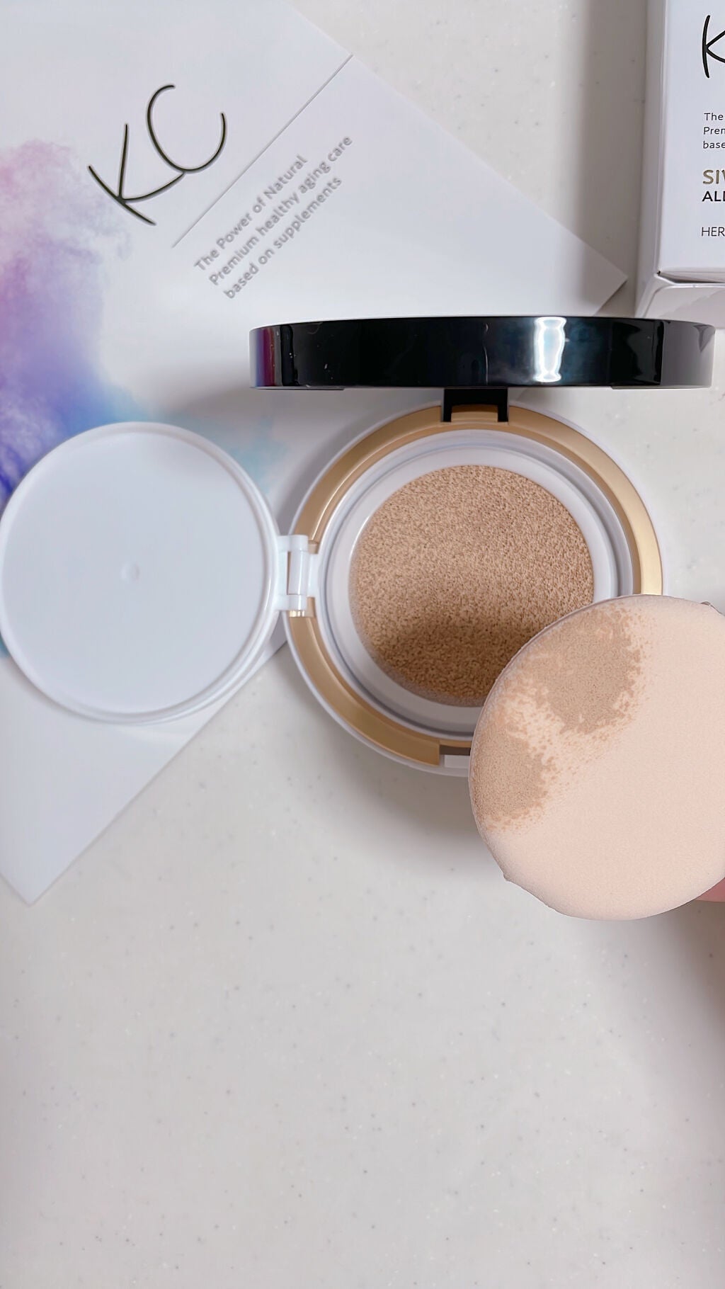 SIWA-KC オールインワンクッション/ハーブ健康本舗/クッションファンデーションを使ったクチコミ(3枚目)