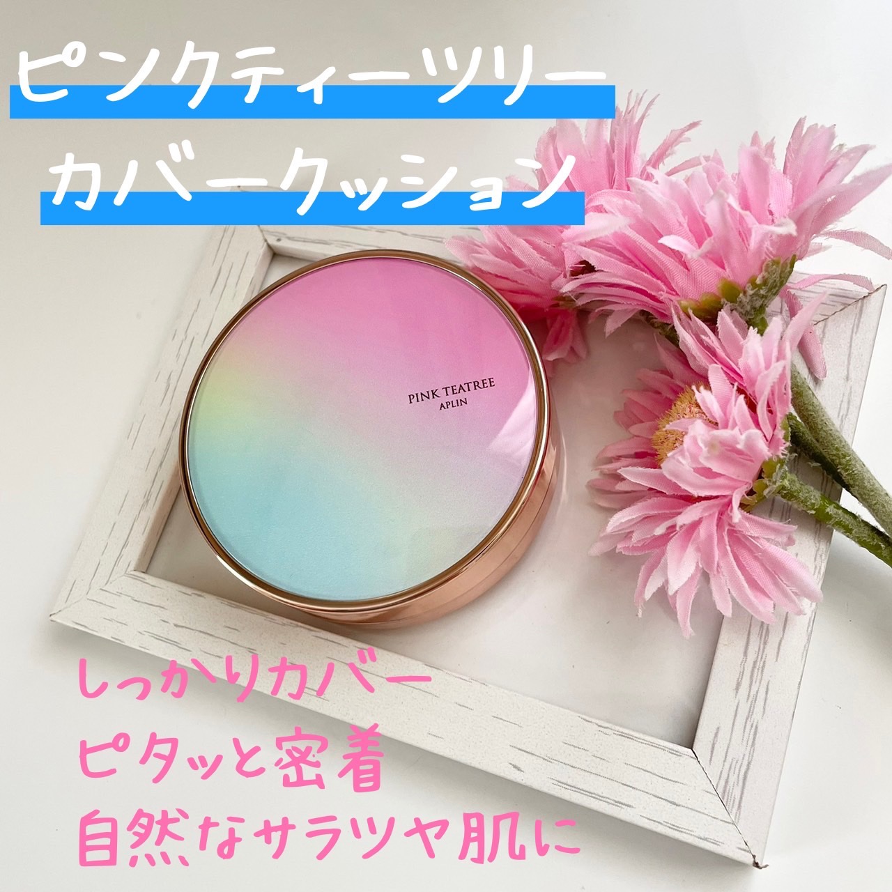 ピンクティーツリーカバークッション/APLIN/クッションファンデーションを使ったクチコミ（1枚目）