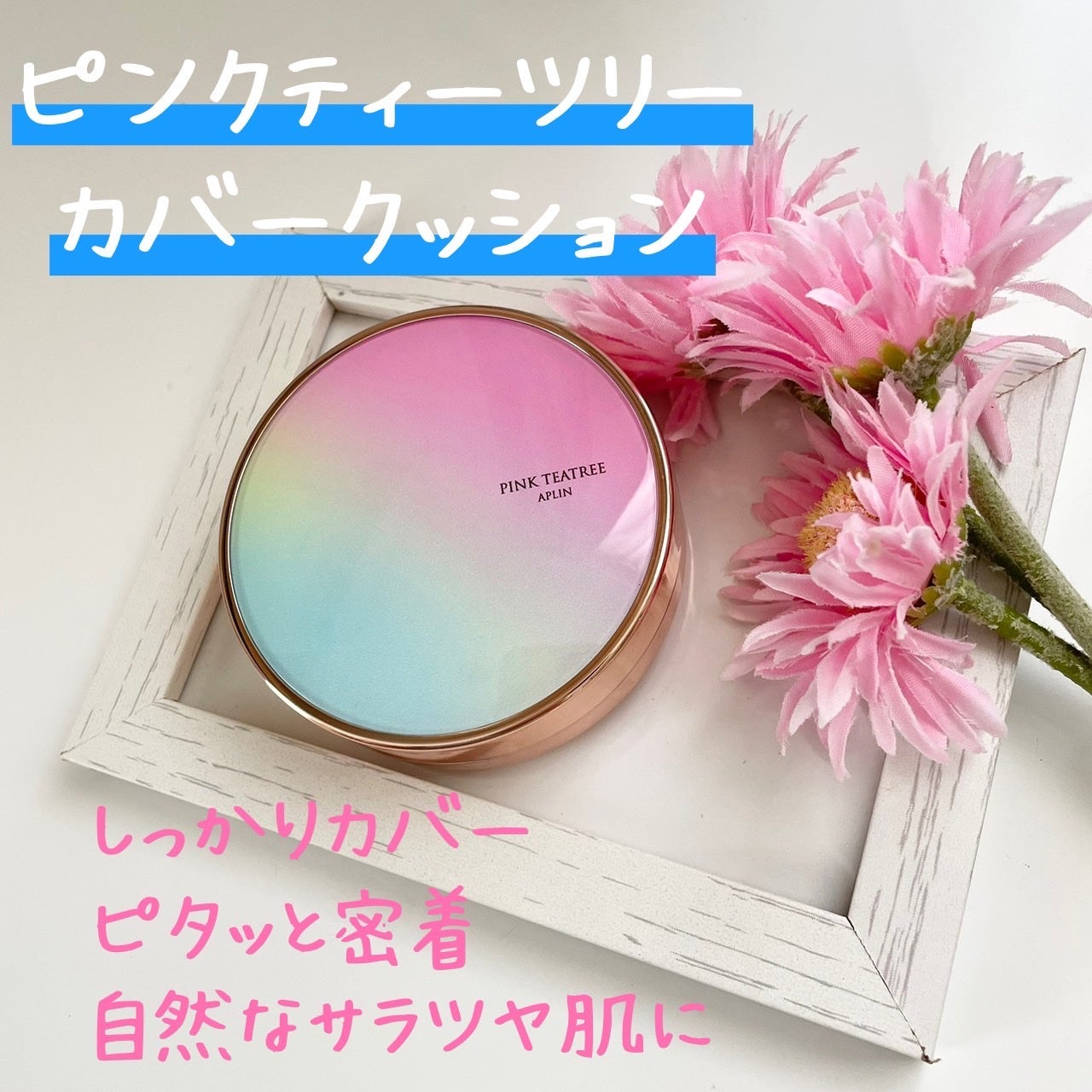 ピンクティーツリーカバークッション/APLIN/クッションファンデーションを使ったクチコミ(1枚目)