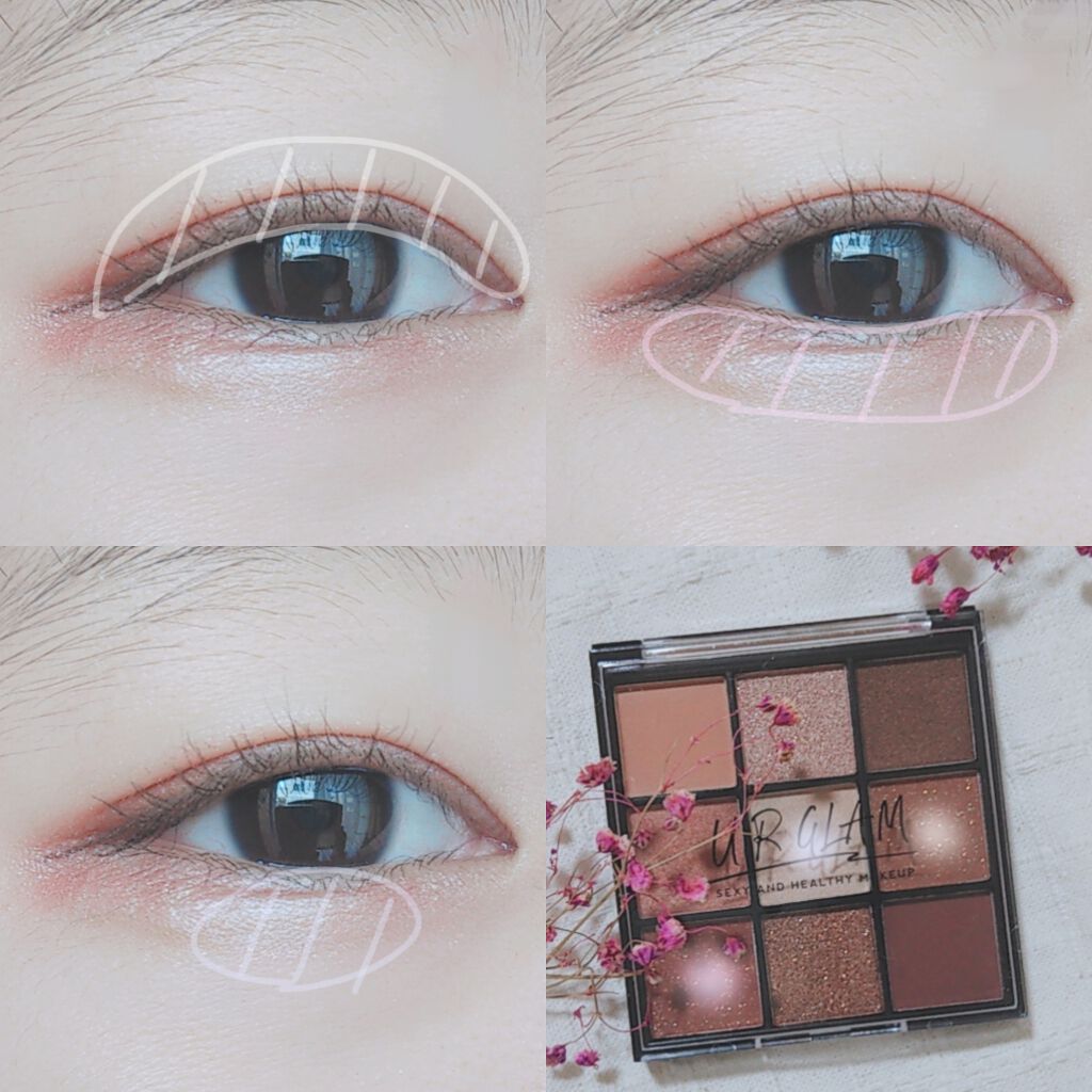 UR GLAM BLOOMING EYE COLOR PALETTE/U R GLAM/アイシャドウパレットを使ったクチコミ(2枚目)