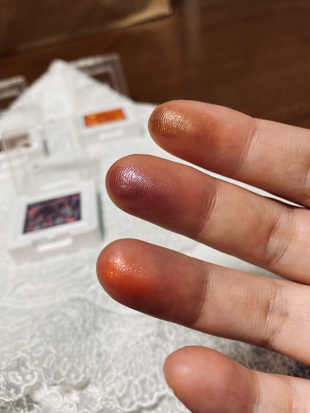 グリッタープリズム シャドウ マーブル/MISSHA/単色アイシャドウを使ったクチコミ(4枚目)