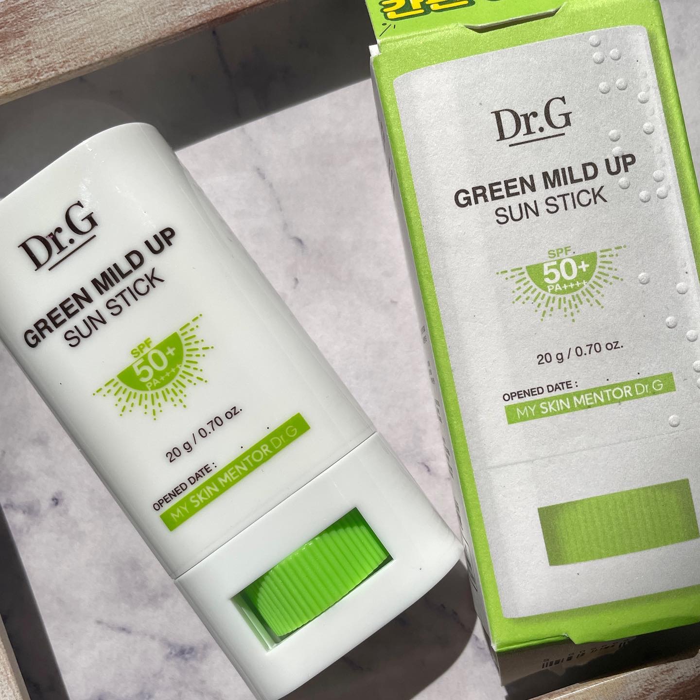 グリーンマイルドサンスティック SPF50+ PA++++/Dr.G/日焼け止めスティックを使ったクチコミ（2枚目）