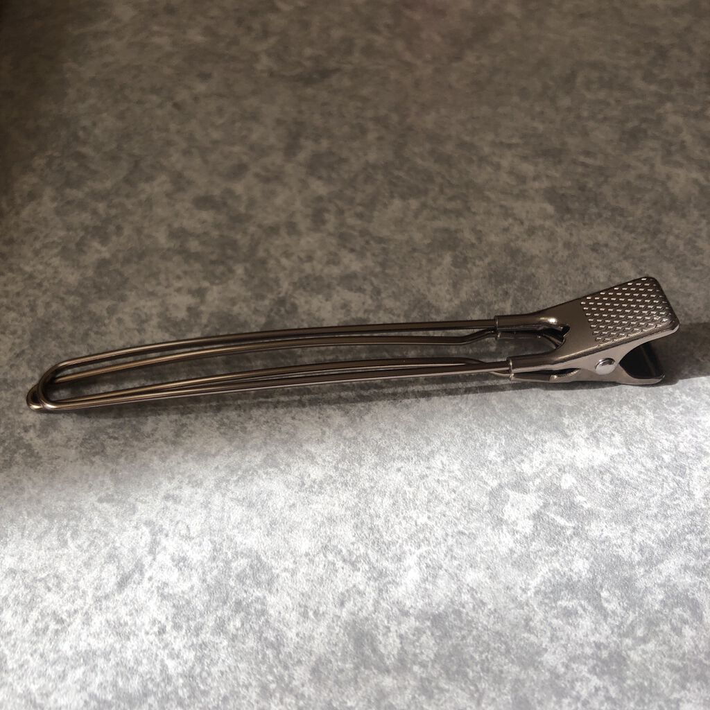 ラインカールクリップ2P/DAISO/ヘアアクセサリーを使ったクチコミ（1枚目）