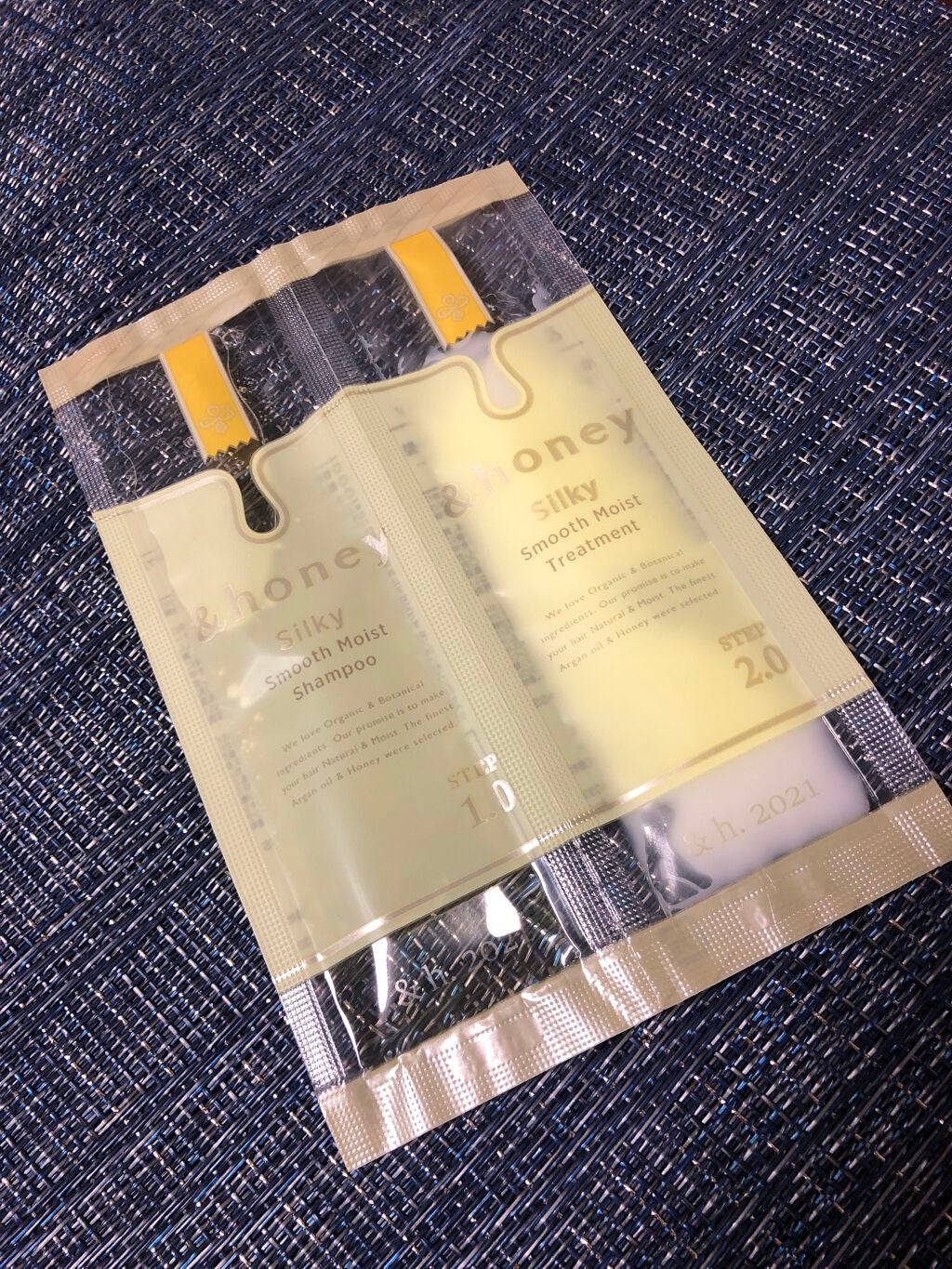 シルキー スムースモイスチャー シャンプー 1.0/ヘアトリートメント 2.0/&honey/市販シャンプーを使ったクチコミ(1枚目)