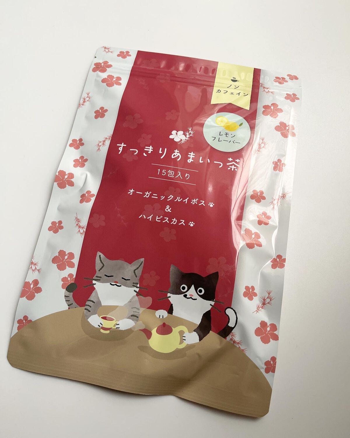 オーガニック ルイボス&ハイビスカスティー すっきりあまいっ茶 レモンフレーバー ノンカフェイン/感謝のしるし/ドリンクを使ったクチコミ（1枚目）