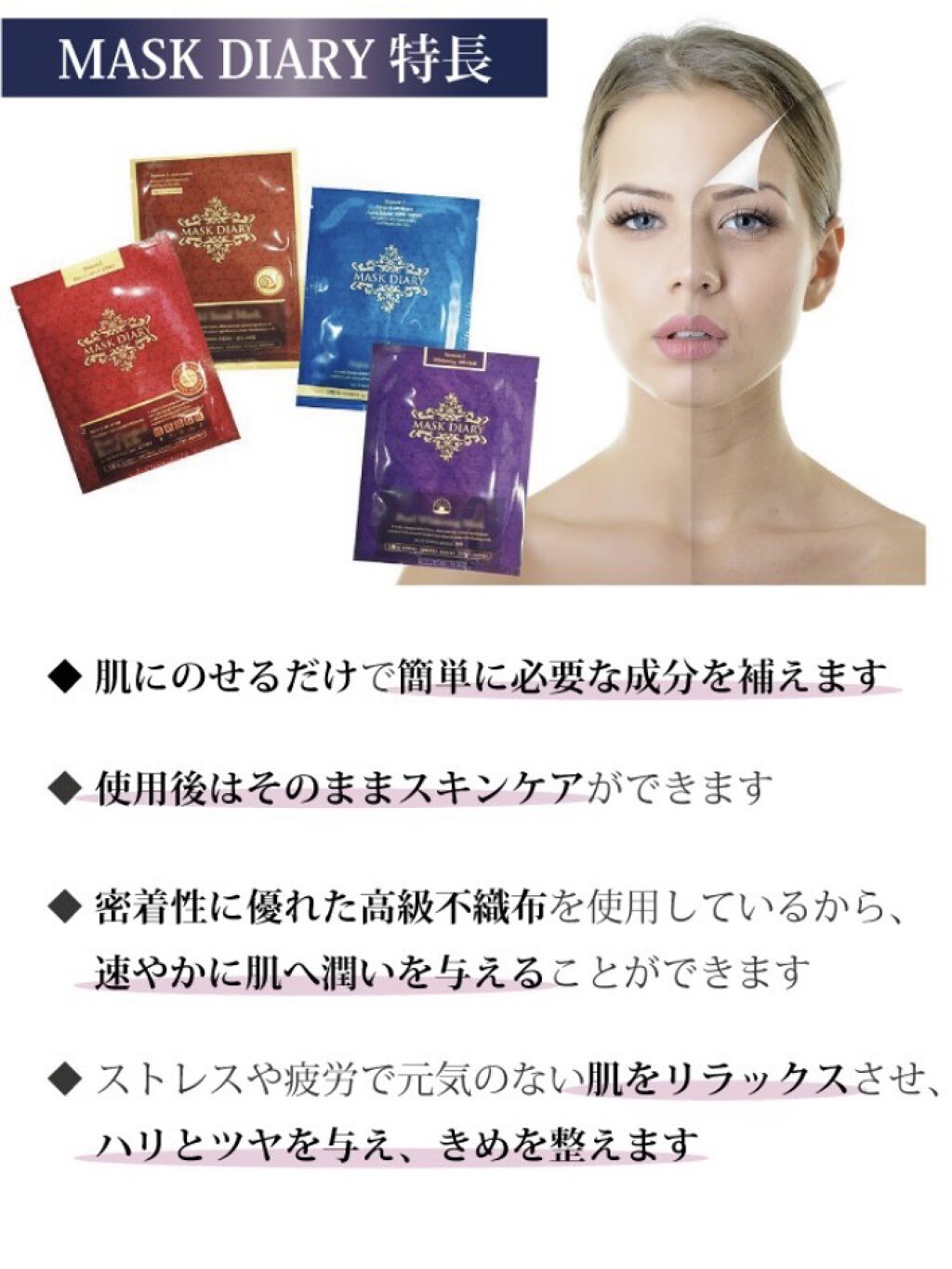 Pore Control Royal Jelly/MASK DIARY/シートマスク・パックを使ったクチコミ（2枚目）