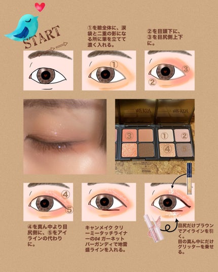 ムードフィットシャドウパレット/MERZY/アイシャドウパレットを使ったクチコミ(2枚目)