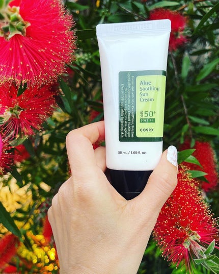 アロエスージングUVクリーム SPF50+ PA+++/COSRX/日焼け止めクリームを使ったクチコミ(3枚目)