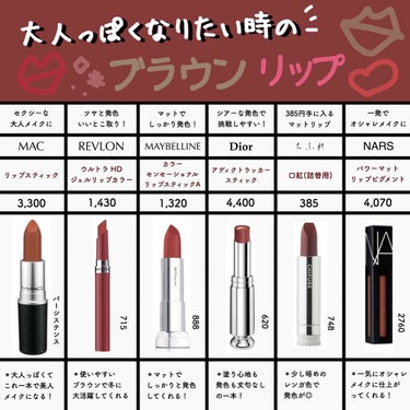 【 ブラウンリップ 】


🌼 紹介コスメ ---

#MAC
リップスティック
_パーシステンス

#レブロン 
ウルトラHD ジェルリップカラー
_715

#メイベリン 
カラー センセーショナル