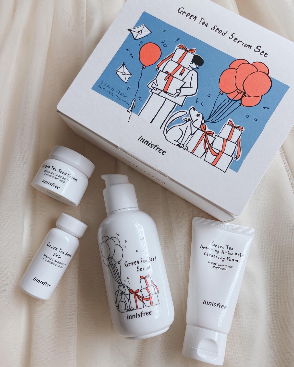 グリーンティーシード セラム N スペシャルセット/innisfree/スキンケアキットを使ったクチコミ（2枚目）