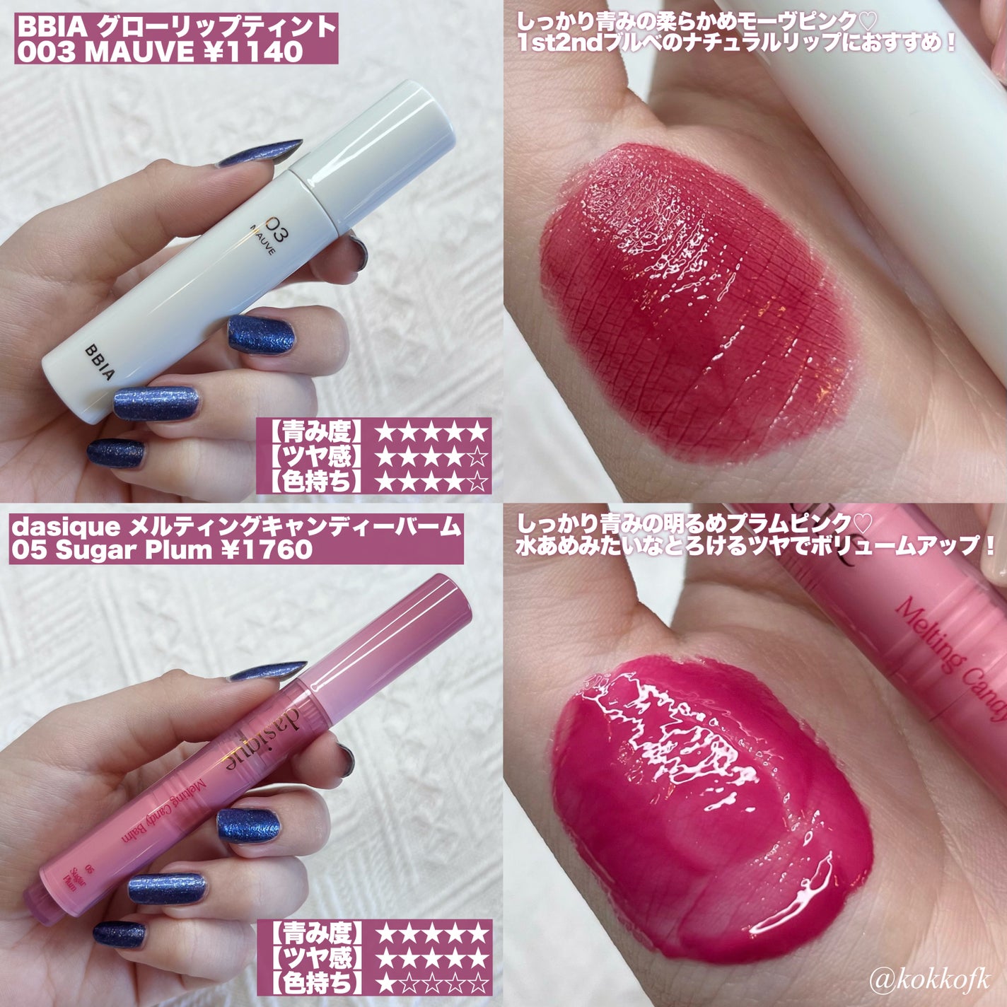 ジューシーラスティングティント/rom&nd/リップティントを使ったクチコミ(8枚目)