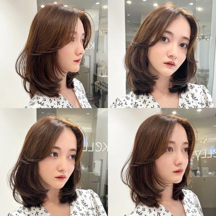 HARUNA on LIPS 「鎖骨ミディのたっぷりレイヤーに✨✨#鎖骨ミディアム肩上で、重め..」(1枚目)