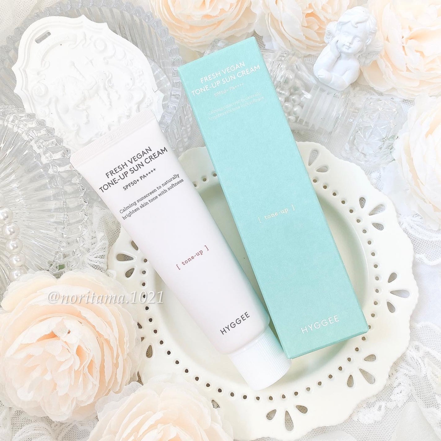 フレッシュヴィーガントーンアップサンクリーム/HYGGEE/日焼け止めクリームを使ったクチコミ(6枚目)