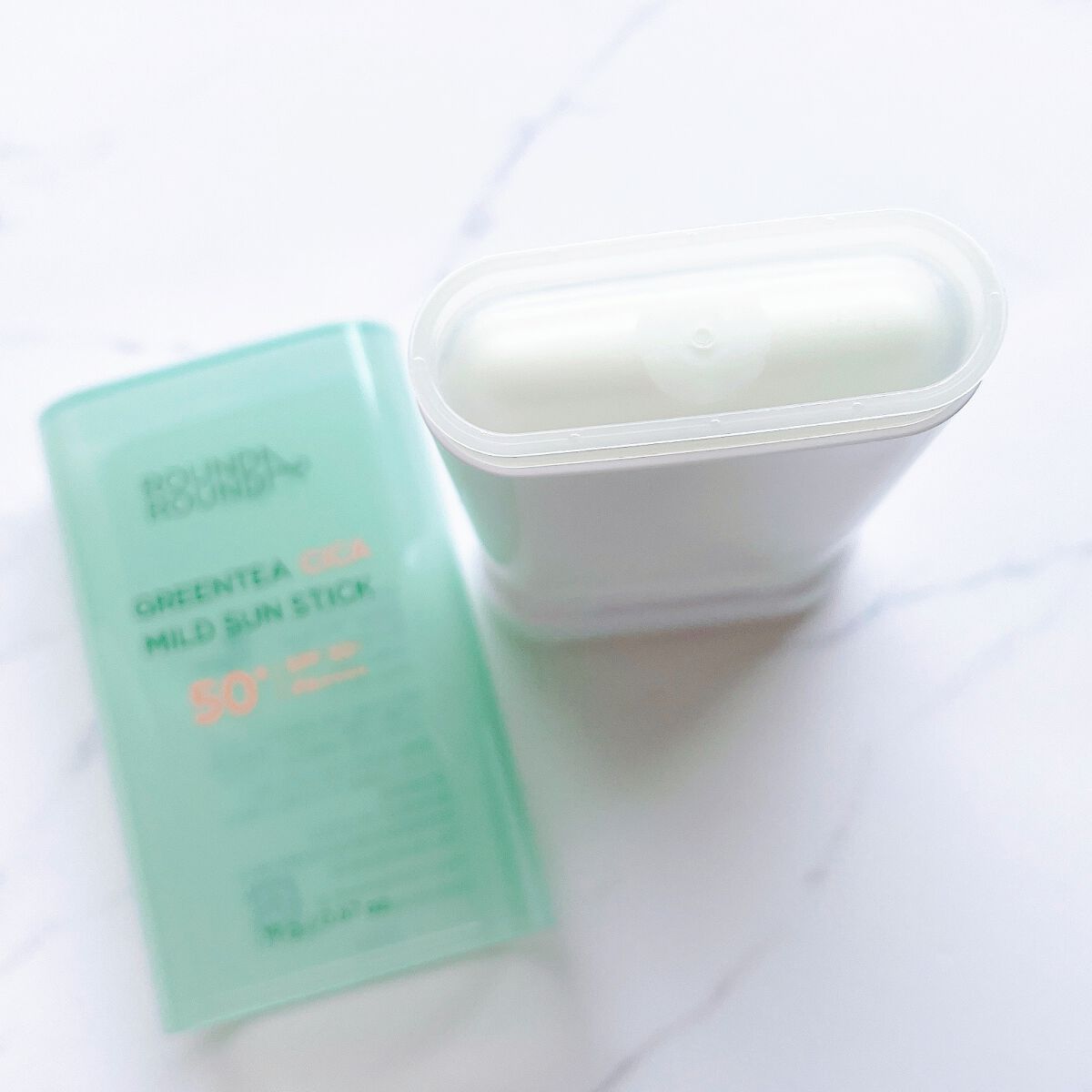 グリーンティー CICA マイルド サンスティック/ラウンドアラウンド/日焼け止めスティックを使ったクチコミ(5枚目)