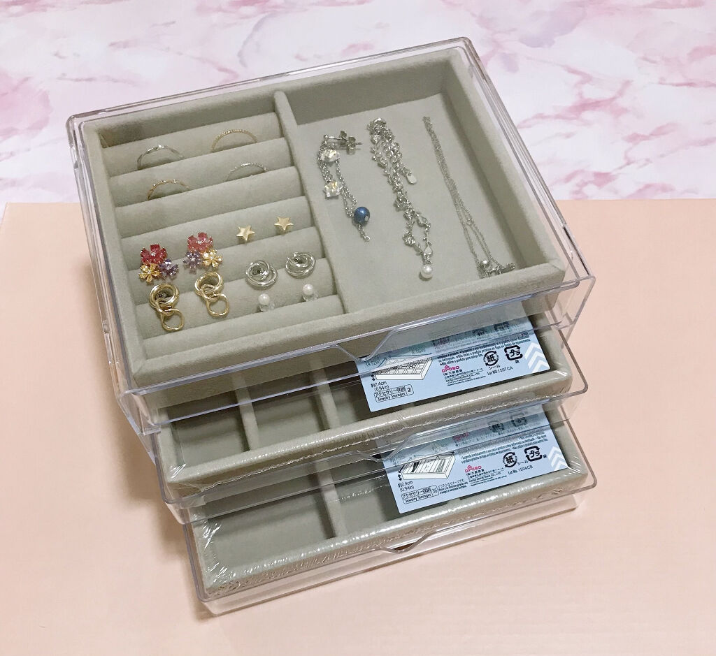 アクセサリートレイ(リング・ピアス収納)/DAISO/その他を使ったクチコミ（2枚目）