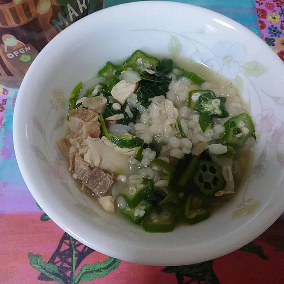 もち麦スープ/ラコックマルシェ/低糖質食品を使ったクチコミ（1枚目）