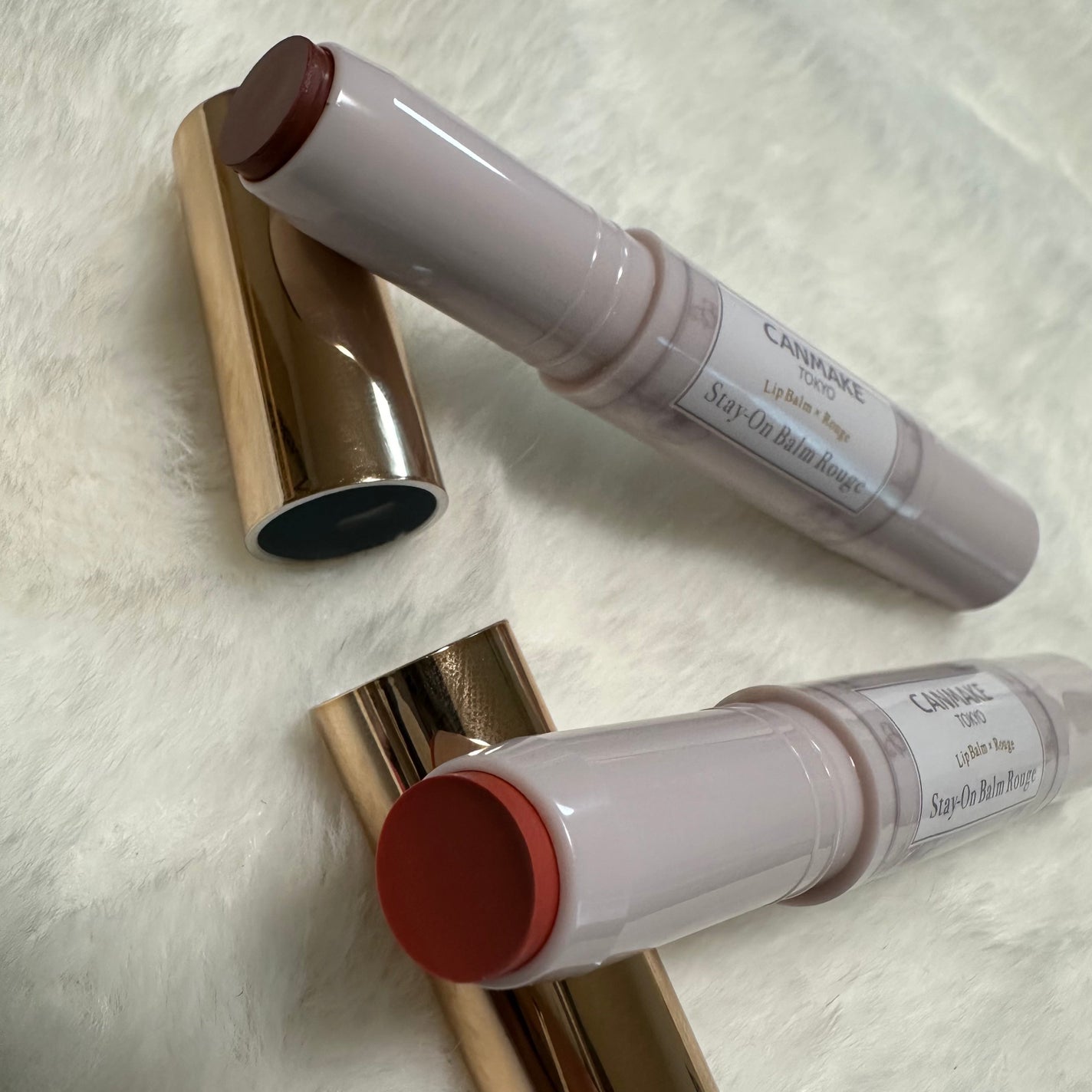 ステイオンバームルージュ/キャンメイク/口紅を使ったクチコミ(3枚目)