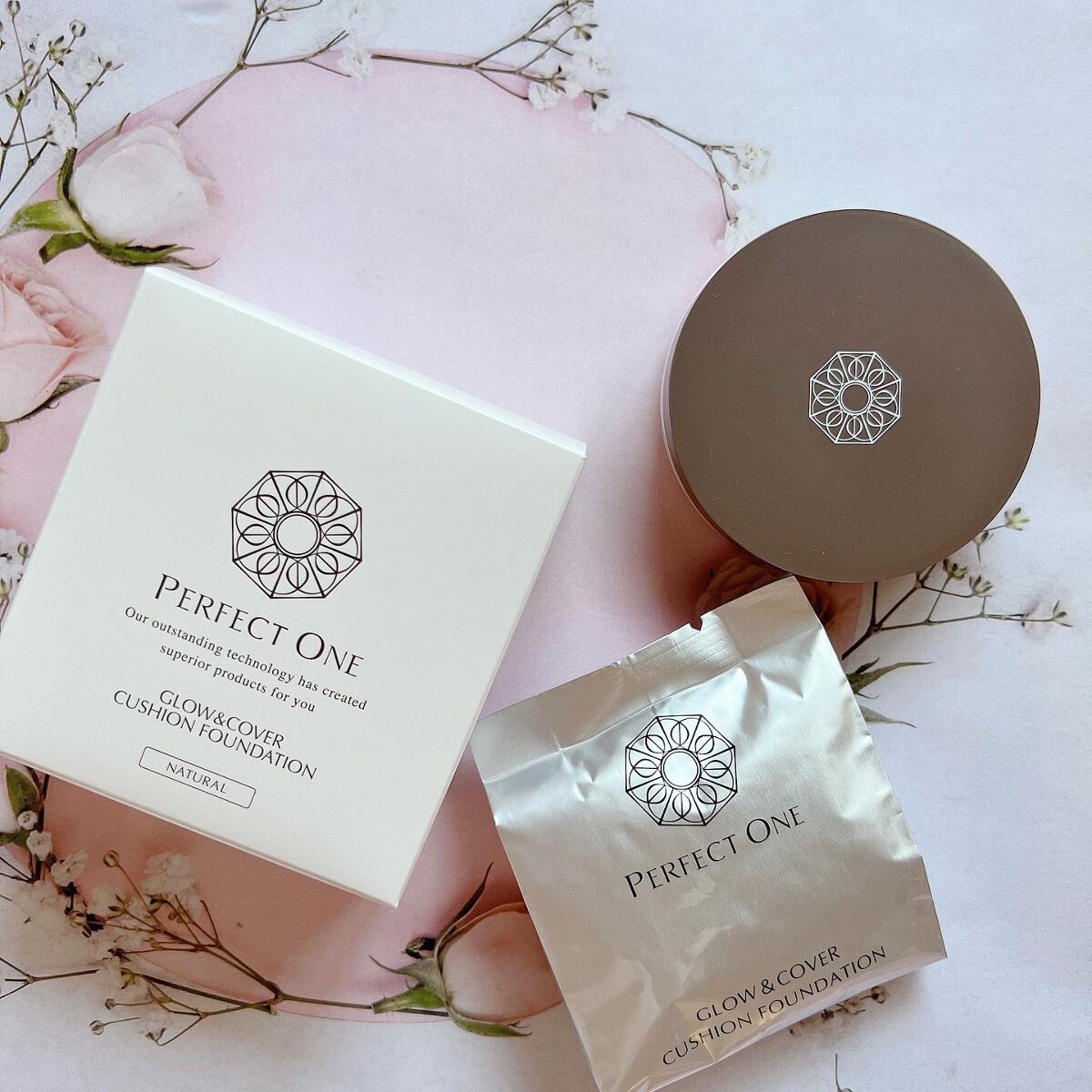 グロウ&カバークッションファンデーション/パーフェクトワン/クッションファンデーションを使ったクチコミ(2枚目)