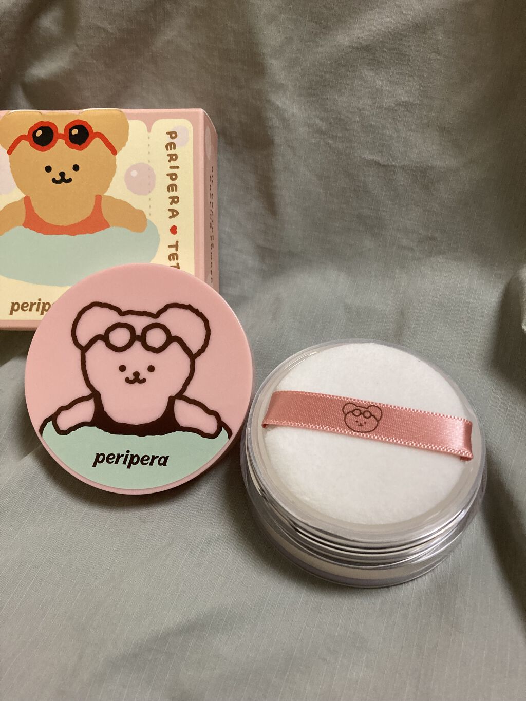 【ペリペラ×TETEUM】オイル キャプチャー クーリング パウダー/PERIPERA/ルースパウダーを使ったクチコミ（3枚目）