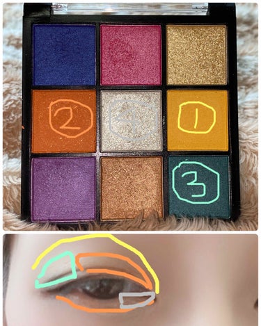 UR GLAM　BLOOMING EYE COLOR PALETTE/U R GLAM/アイシャドウパレットを使ったクチコミ（2枚目）