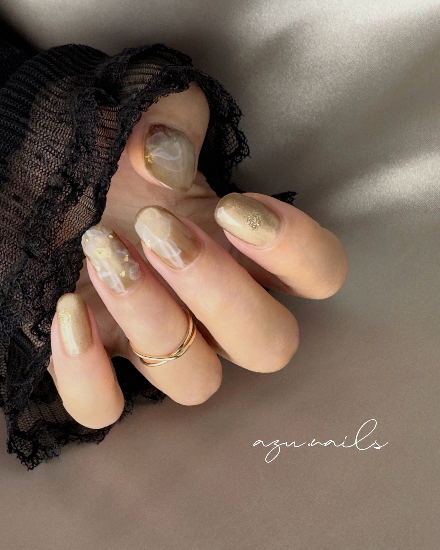 azu on LIPS 「秋のマグネットフラワーネイルBNビーエヌフラットアートフィルム..」(2枚目)