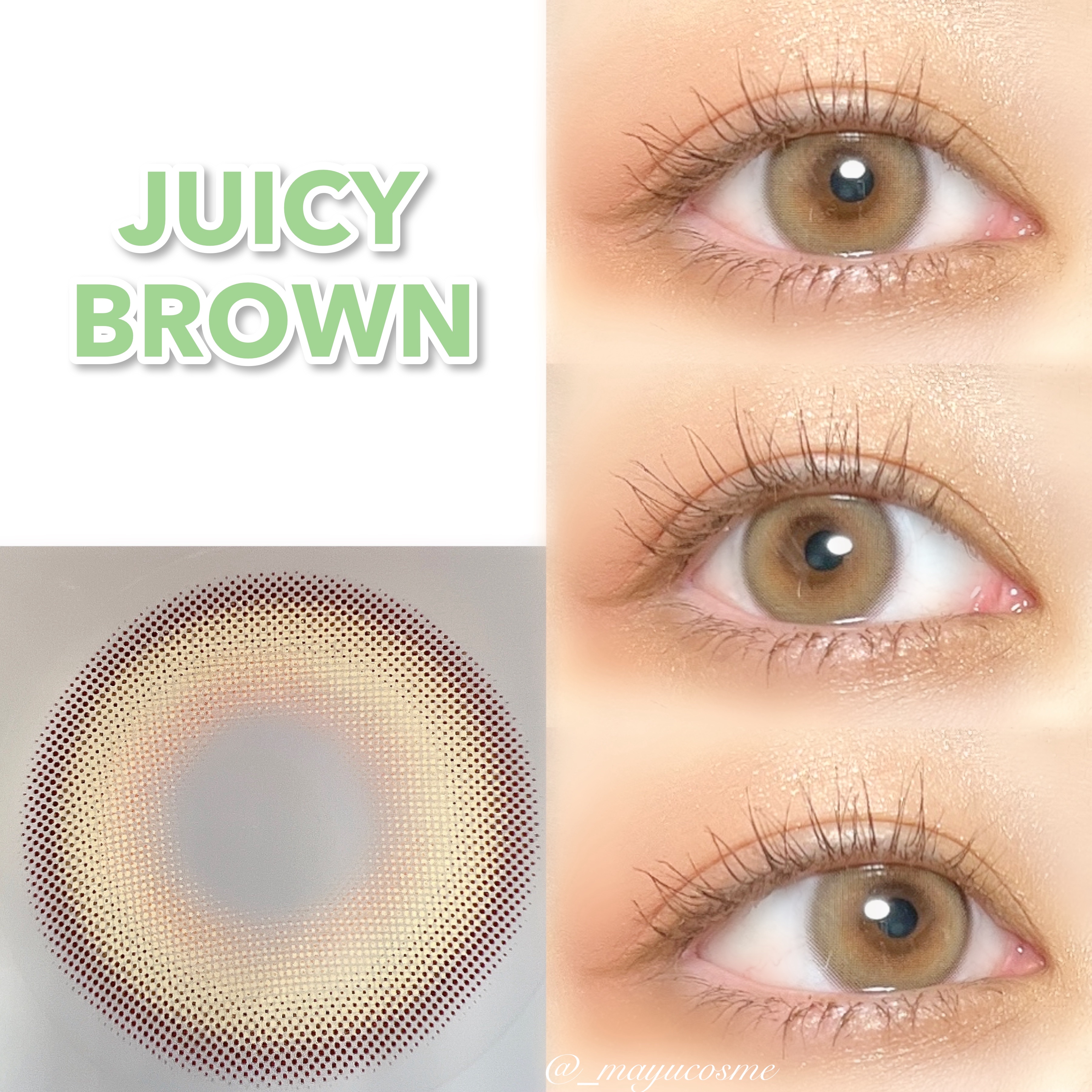 LENSSIS JUICYシリーズのクチコミ「絶妙なオレンジブラウンのレイヤーリングカラコン♡
ーーーーーーーーーーーーーーーー
LENSS.....」（2枚目）