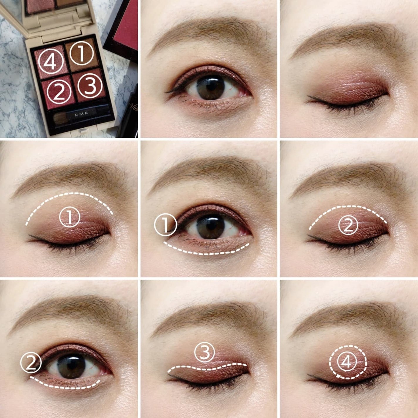 RMK シンクロマティック アイシャドウパレット/RMK/アイシャドウパレットを使ったクチコミ(4枚目)