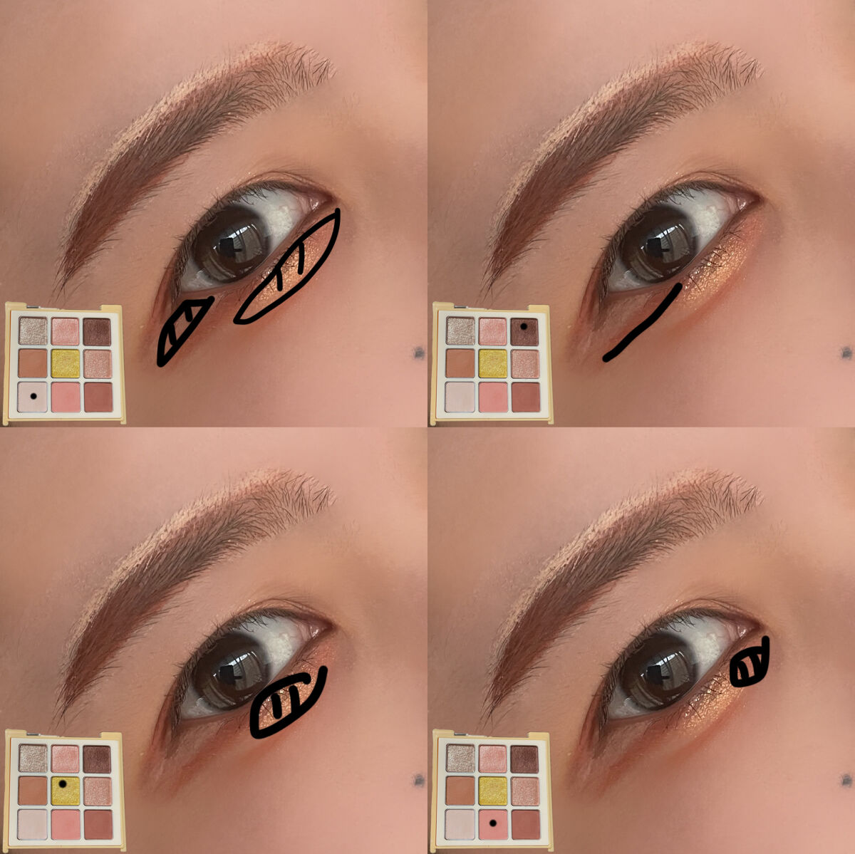 マテリアルカラーパレット/leur charme/アイシャドウパレットを使ったクチコミ（3枚目）