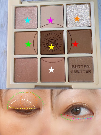 マイフェイブムードアイパレット 9カラー/HOLIKA HOLIKA/アイシャドウパレットを使ったクチコミ(6枚目)