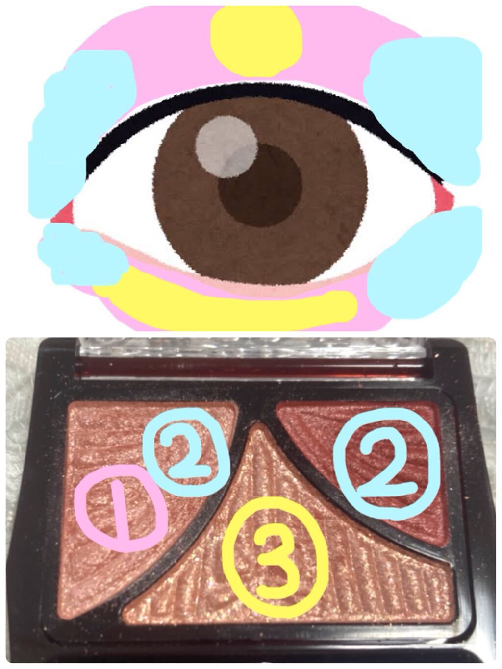 ジューシーピュアアイズ/キャンメイク/アイシャドウパレットを使ったクチコミ（2枚目）