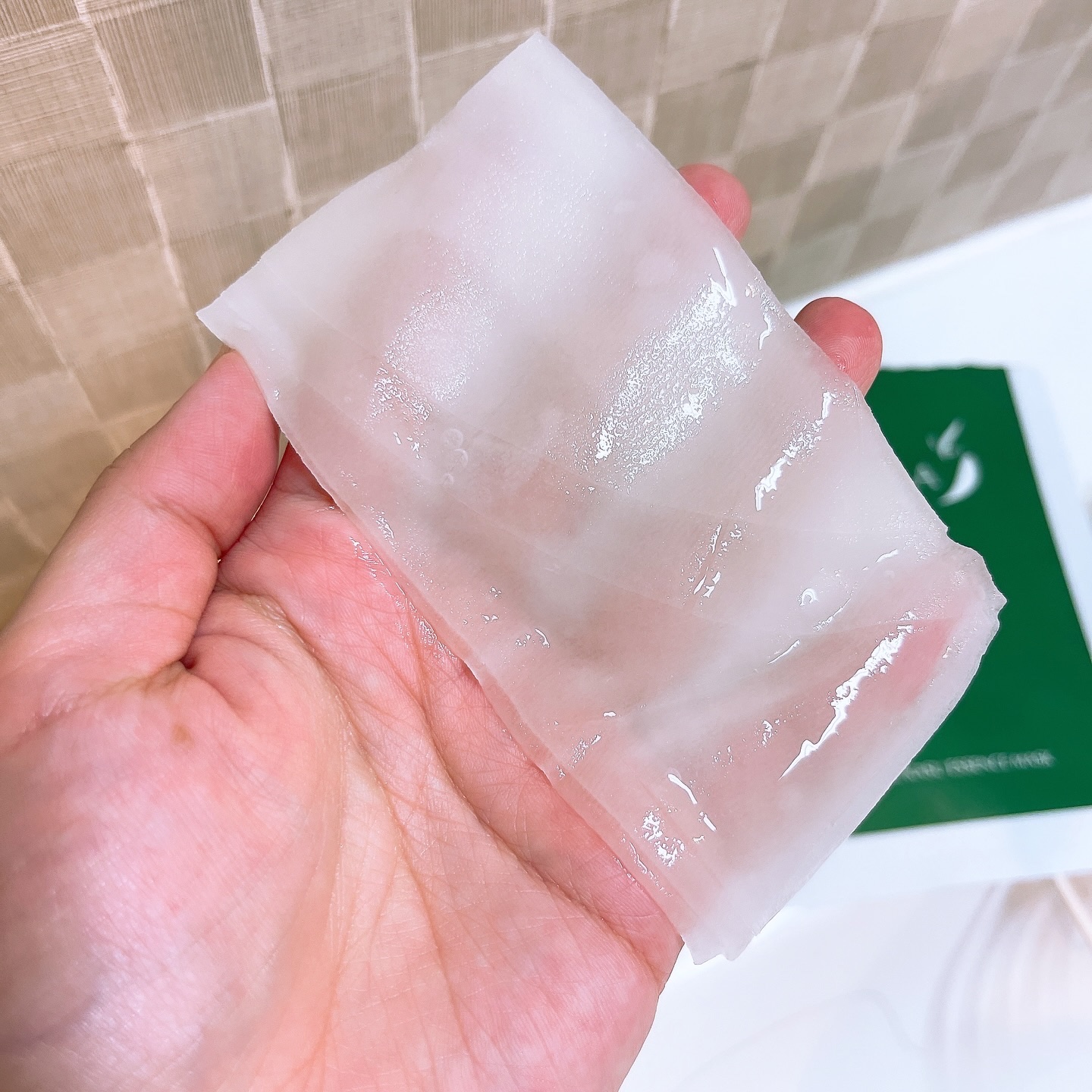 酒粕フェイスマスク 7枚入り（個包装）/NAIA/シートマスク・パックを使ったクチコミ（3枚目）