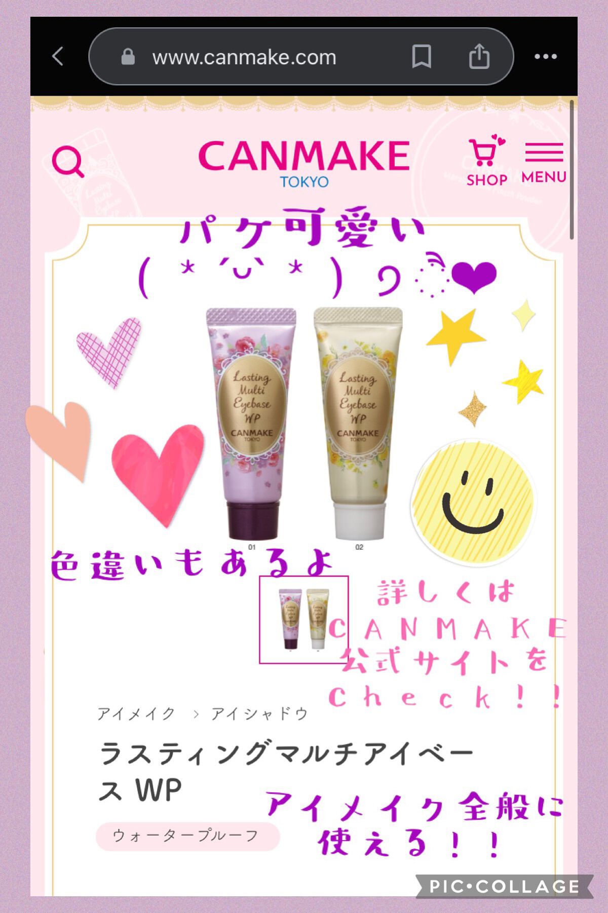 ラスティングマルチアイベース WP/キャンメイク/アイシャドウベースを使ったクチコミ（2枚目）