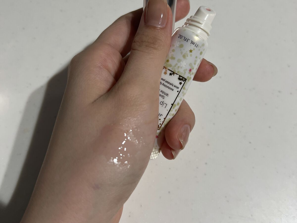 リップセラム　スパークリング ホワイトフローラル/JILL STUART/リップ美容液を使ったクチコミ（3枚目）