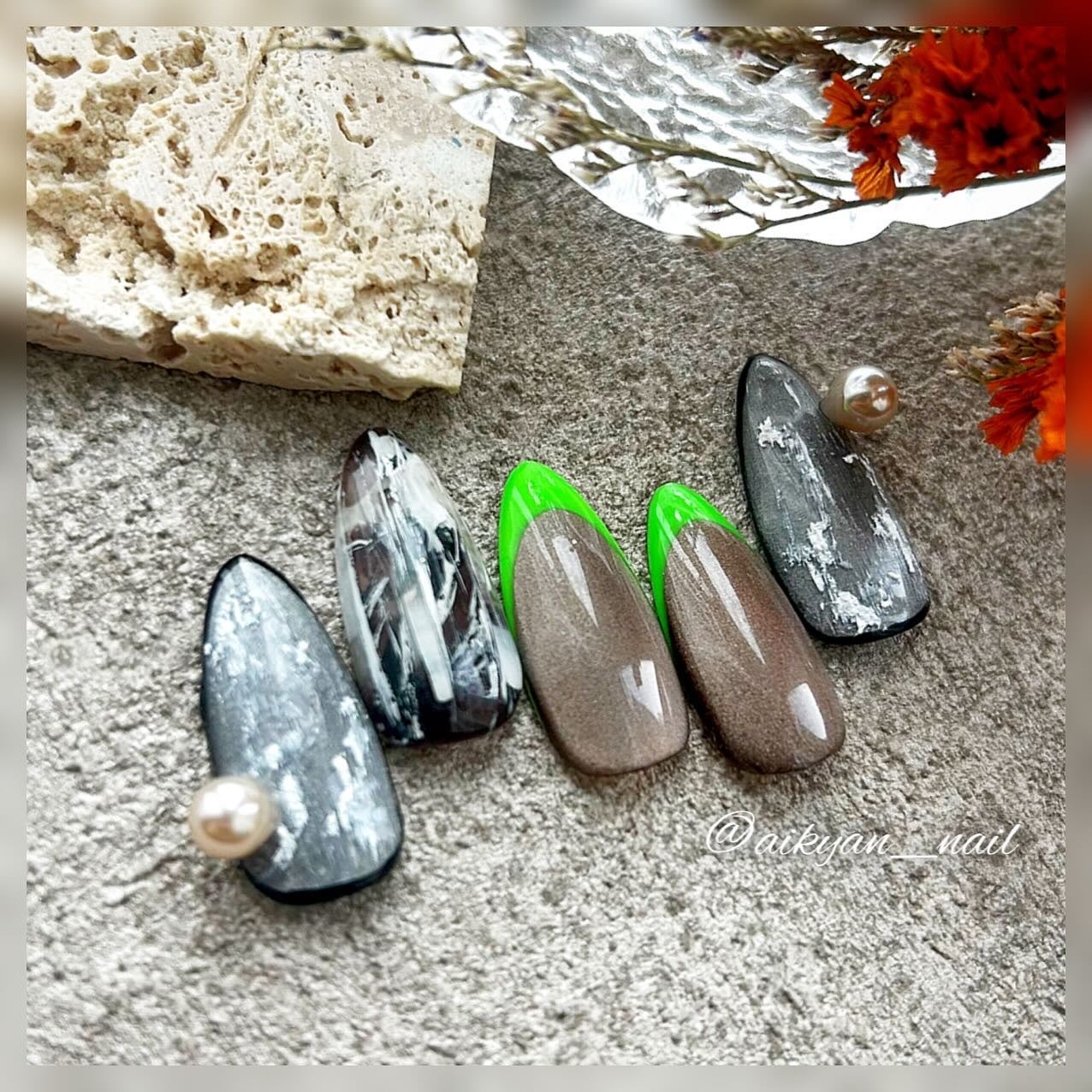 マグネティックアートジェル グレーシリーズ/mon petit lapin/ジェルネイルを使ったクチコミ(3枚目)