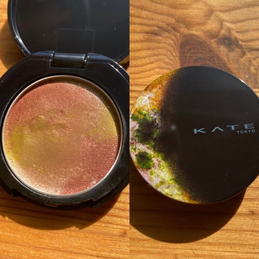 KATE 魂コレクション レアマーブルカラー EX-1 レッドブラウン × イエローグリーン系カラー/KATE/アイシャドウパレットを使ったクチコミ（1枚目）