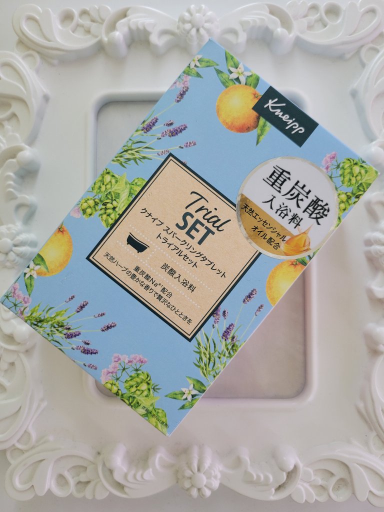 クナイプ スパークリングタブレット オレンジ・リンデンバウム ＜菩提樹＞の香り  1錠入り/クナイプ/炭酸系入浴剤を使ったクチコミ（2枚目）