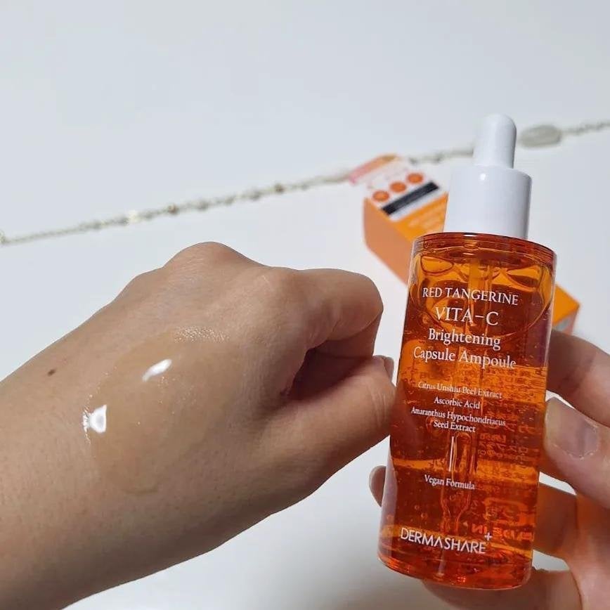 レッドタンジェリンVITA-Cカプセルセラム/DERMASHARE/美容液を使ったクチコミ(7枚目)