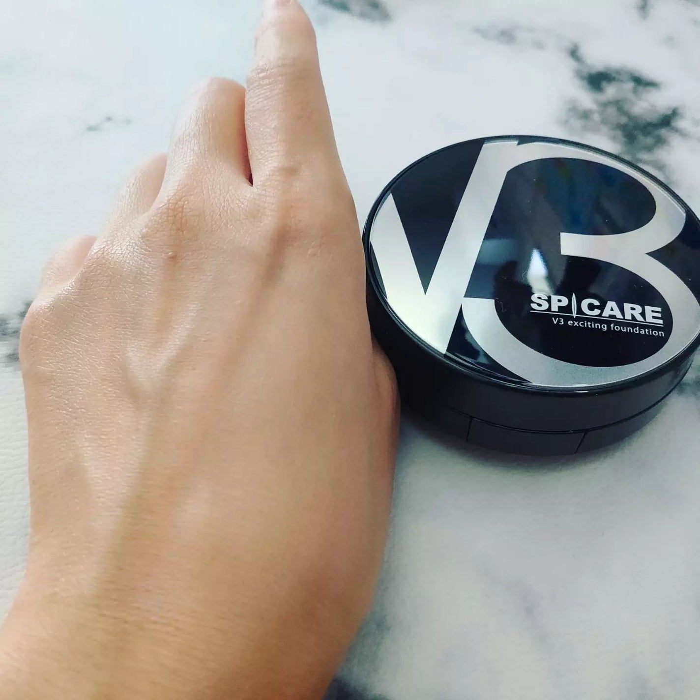 V3 エキサイティングファンデーション/SPICARE/クッションファンデーションを使ったクチコミ(5枚目)