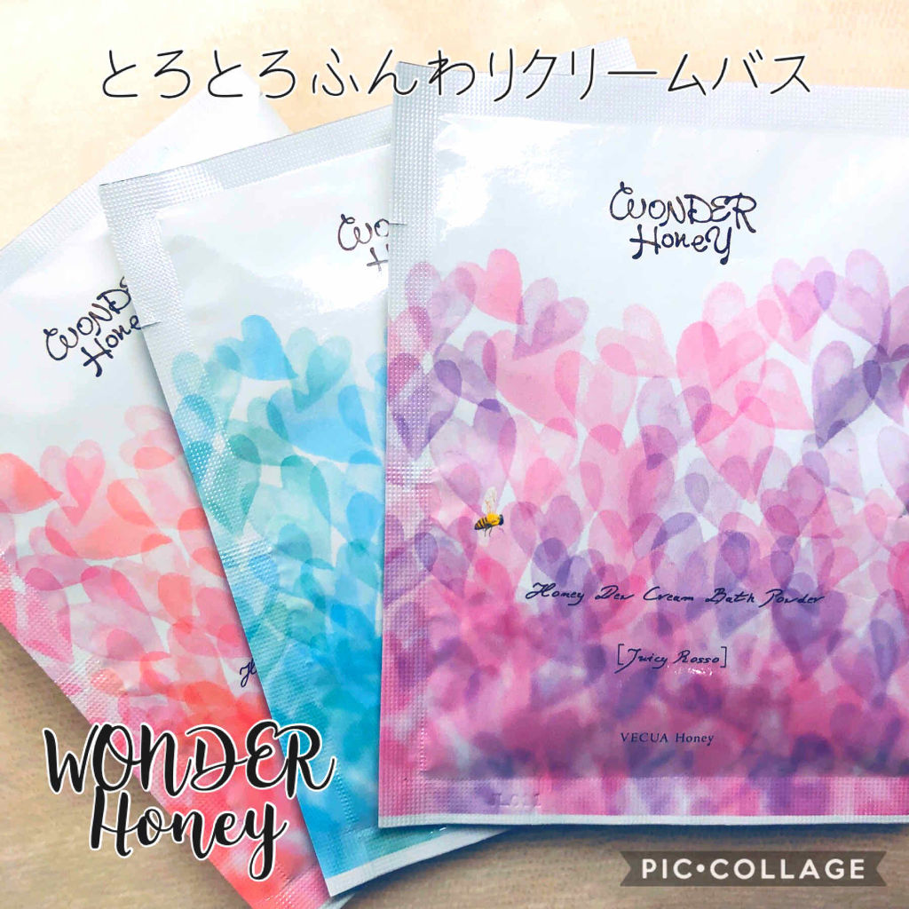 ワンダーハニー とろとろふんわりクリームバス  イチゴフロート/VECUA Honey/炭酸系入浴剤を使ったクチコミ（1枚目）