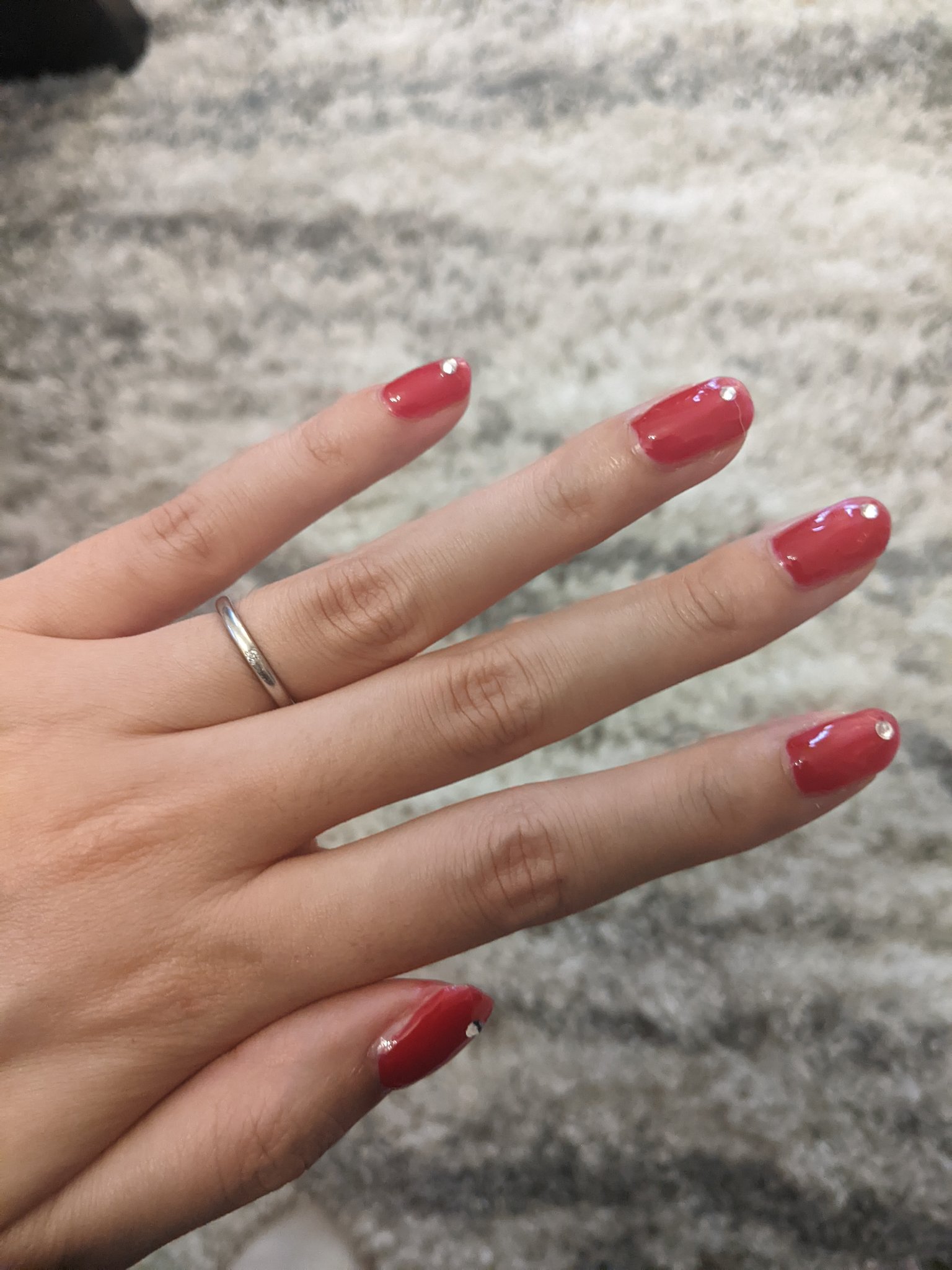 BRG ジェルネイル 22 レッド/DAISO/ジェルネイルを使ったクチコミ（2枚目）