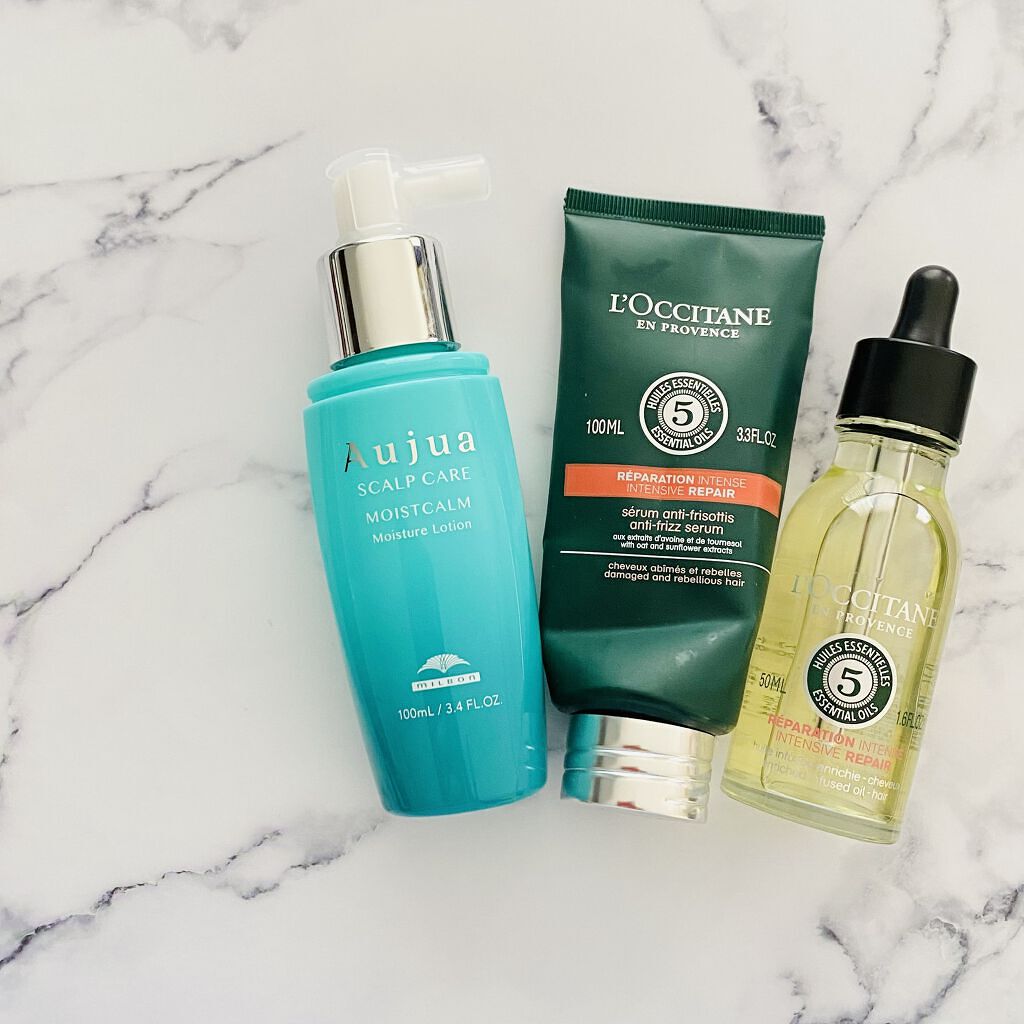 ファイブハーブス リペアリングインテンシヴオイル/L'OCCITANE/ヘアオイルを使ったクチコミ（2枚目）