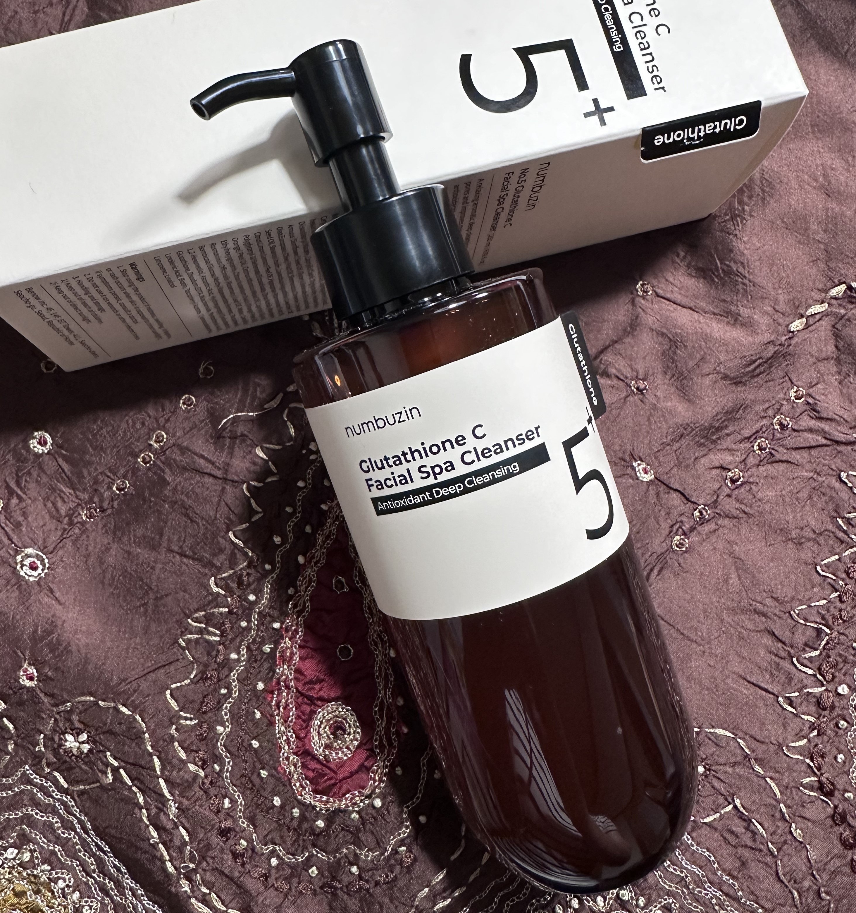 5番 白玉グルタチオンCアロママッサージクレンジング/numbuzin/オイルクレンジングを使ったクチコミ（1枚目）