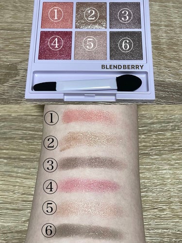 オーラクリエイション 103 ネクタリン＆メルティグレージュ(ホリデー限定カラー)/BLEND BERRY/アイシャドウパレットを使ったクチコミ（3枚目）