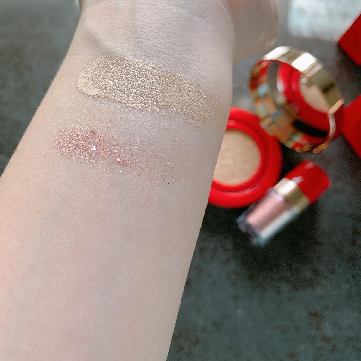 ドリームダスト リップ&チーク/ヴァレンティノ ビューティ/リキッドアイシャドウを使ったクチコミ(7枚目)